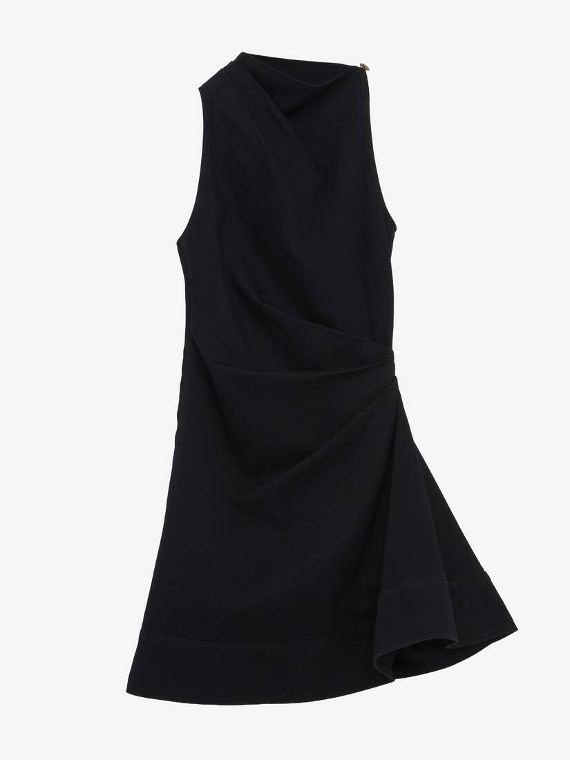 Alexander McQueen 牛仔布不对称迷你连衣裙