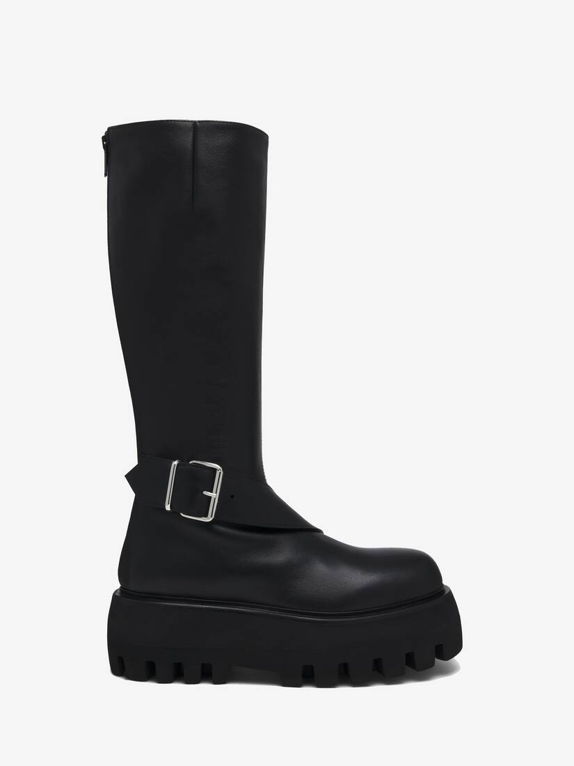 Alexander McQueen Sofa及膝搭扣靴