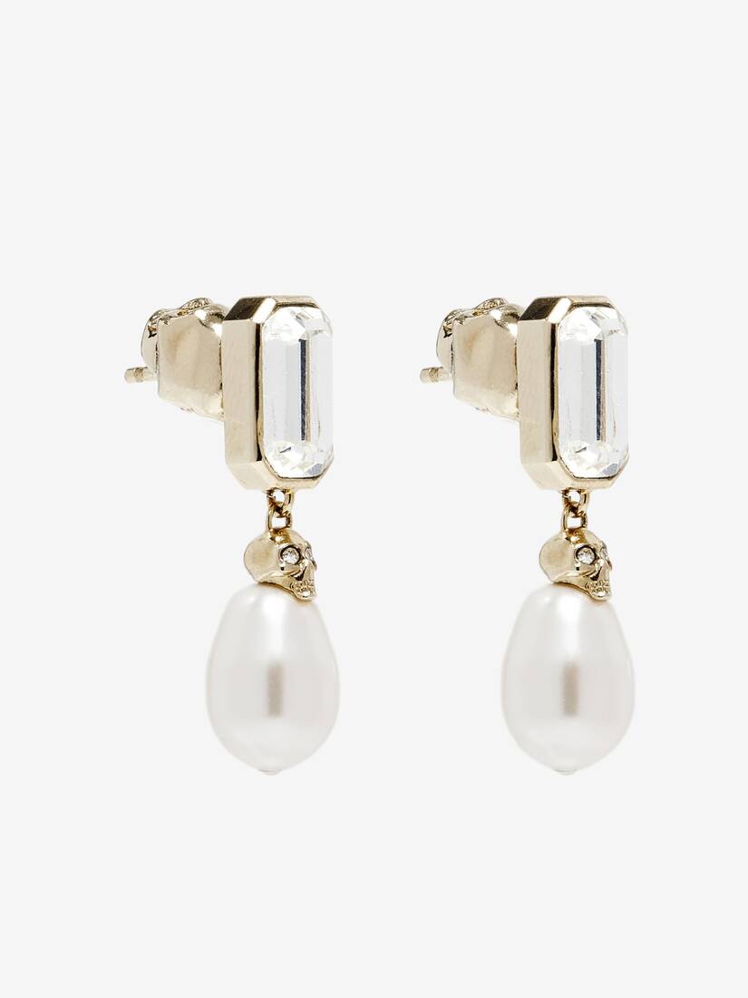 Alexander McQueen Skull & Crystal耳环