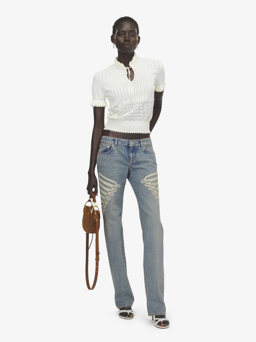 Alexander McQueen 网眼针织上衣