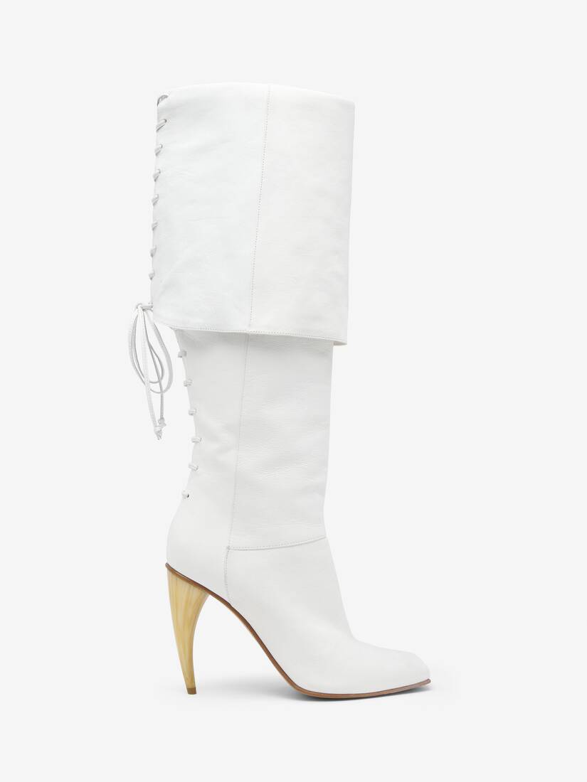 Alexander McQueen 角状鞋跟及膝长靴