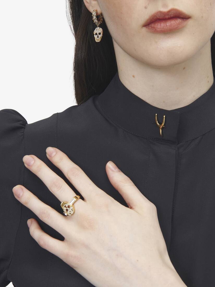 Alexander McQueen 密镶Skull戒指