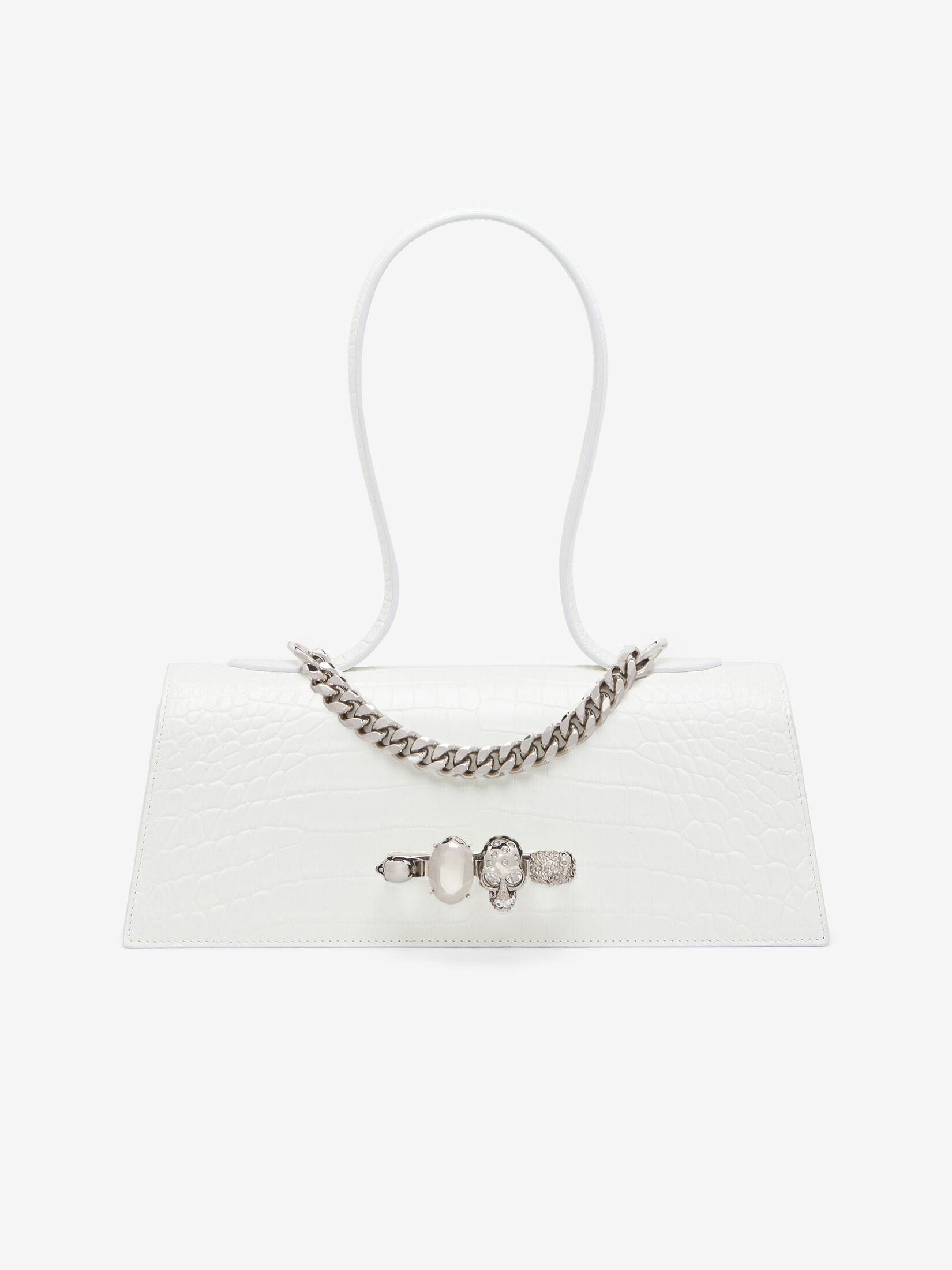 McQueen女士白色女士Jewelled手袋白色