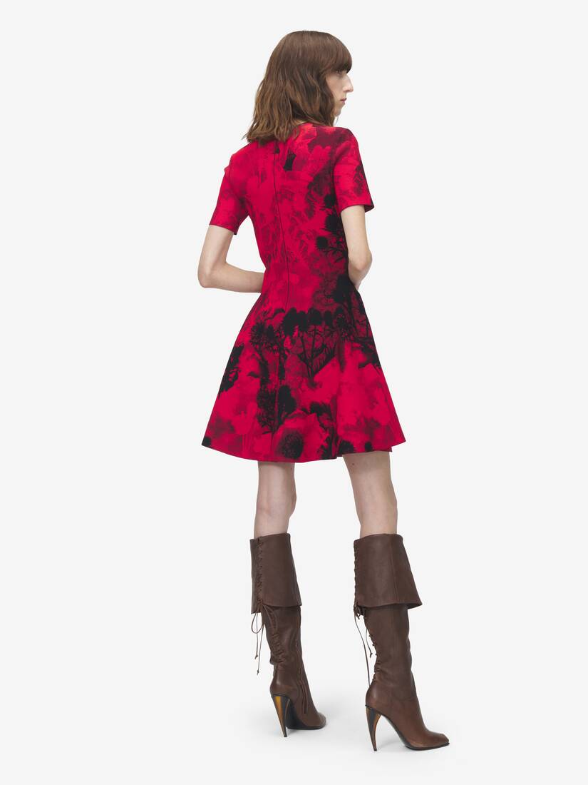 Alexander McQueen 花卉提花迷你连衣裙