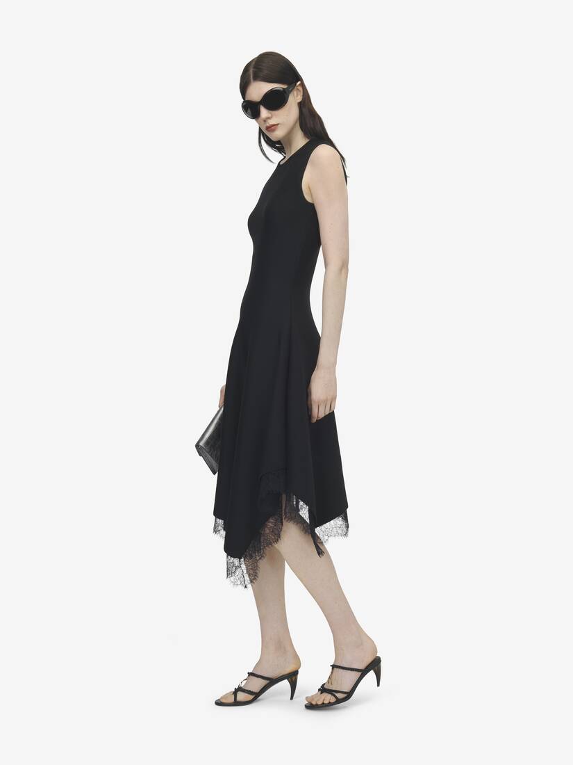 Alexander McQueen 蕾丝饰边A字连衣裙
