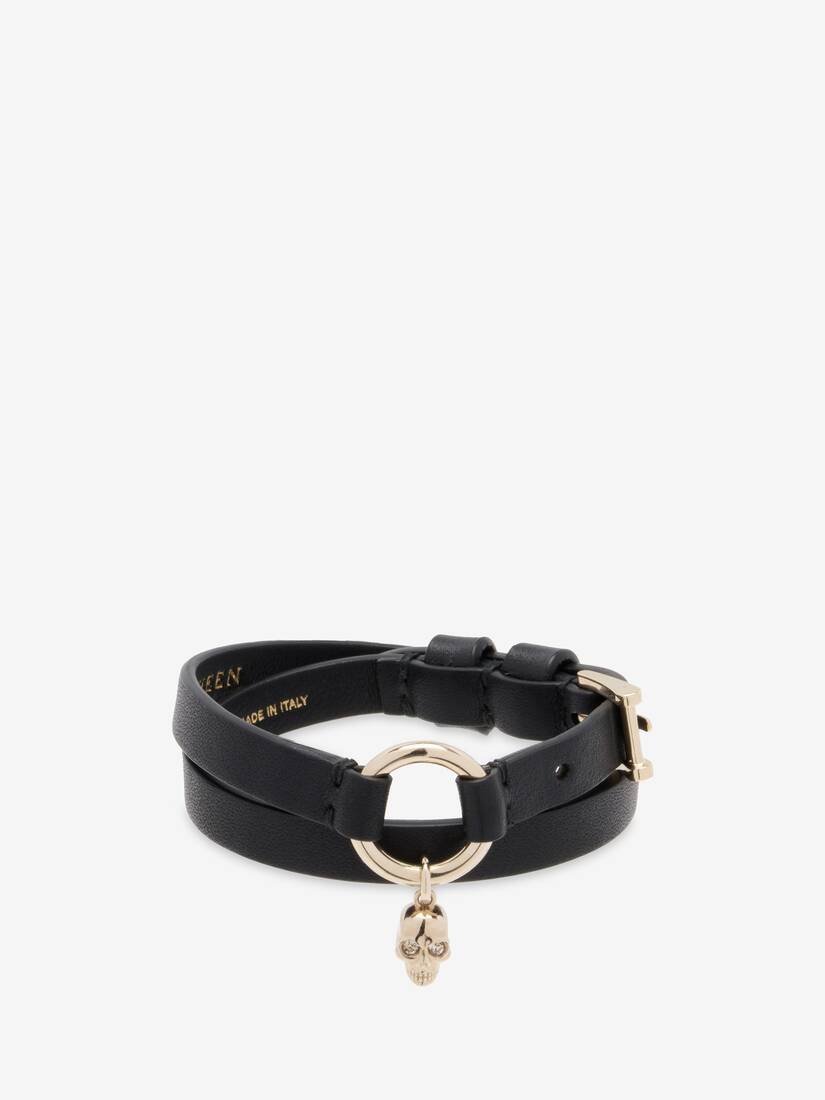 Alexander McQueen Skull饰环双圈手镯