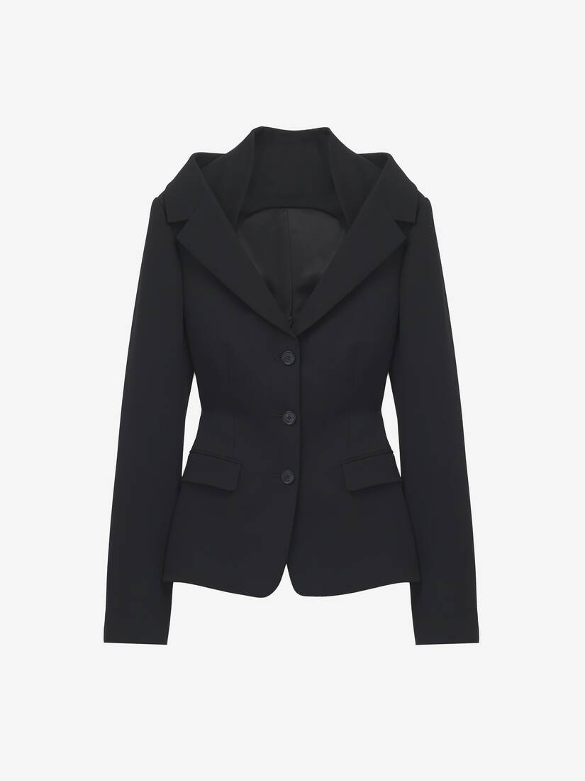 Alexander McQueen 露肩背带夹克