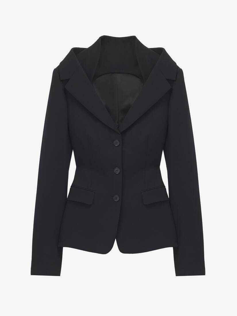 Alexander McQueen 露肩背带夹克