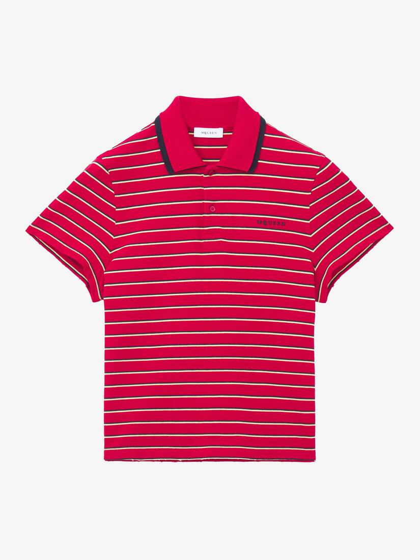 Alexander McQueen 条纹Polo衫