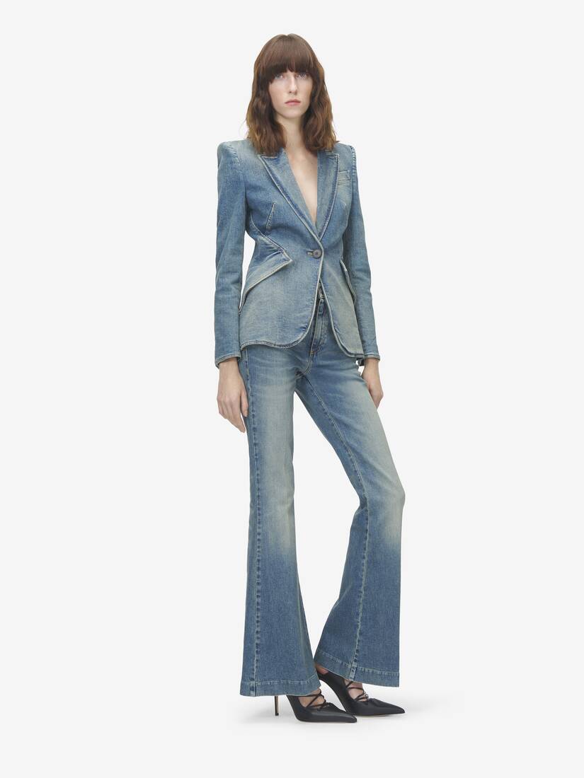 Alexander McQueen 弹力牛仔夹克
