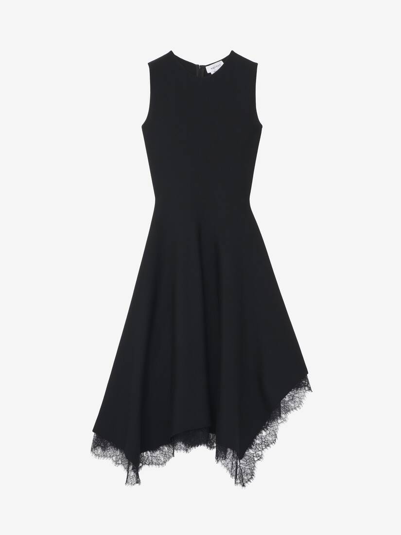 Alexander McQueen 蕾丝饰边A字连衣裙