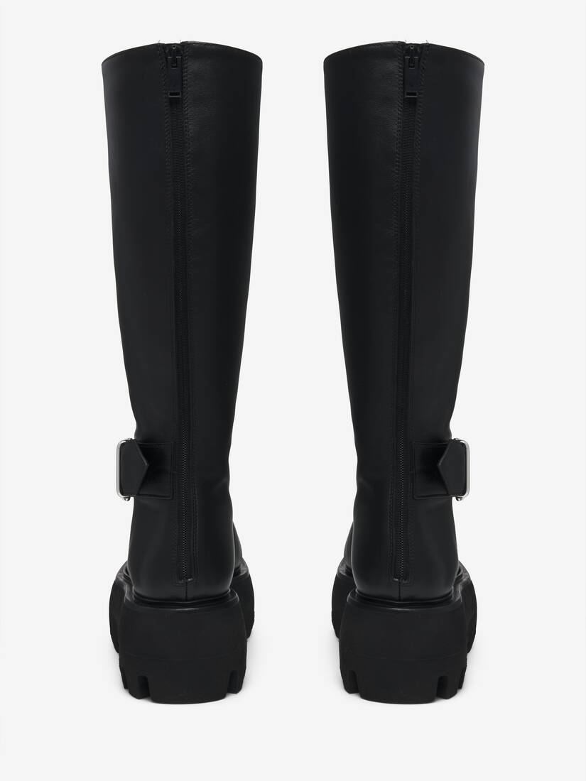 Alexander McQueen Sofa及膝搭扣靴