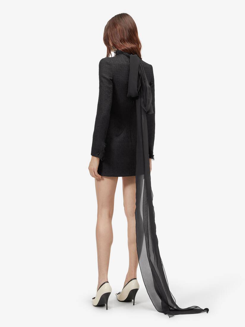 Alexander McQueen 轻盈粗花呢晚宴连衣裙