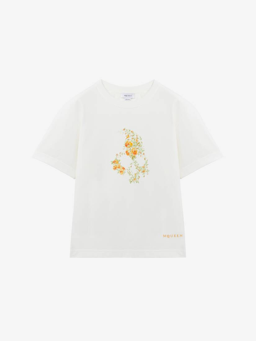 Alexander McQueen Floral Skull T恤