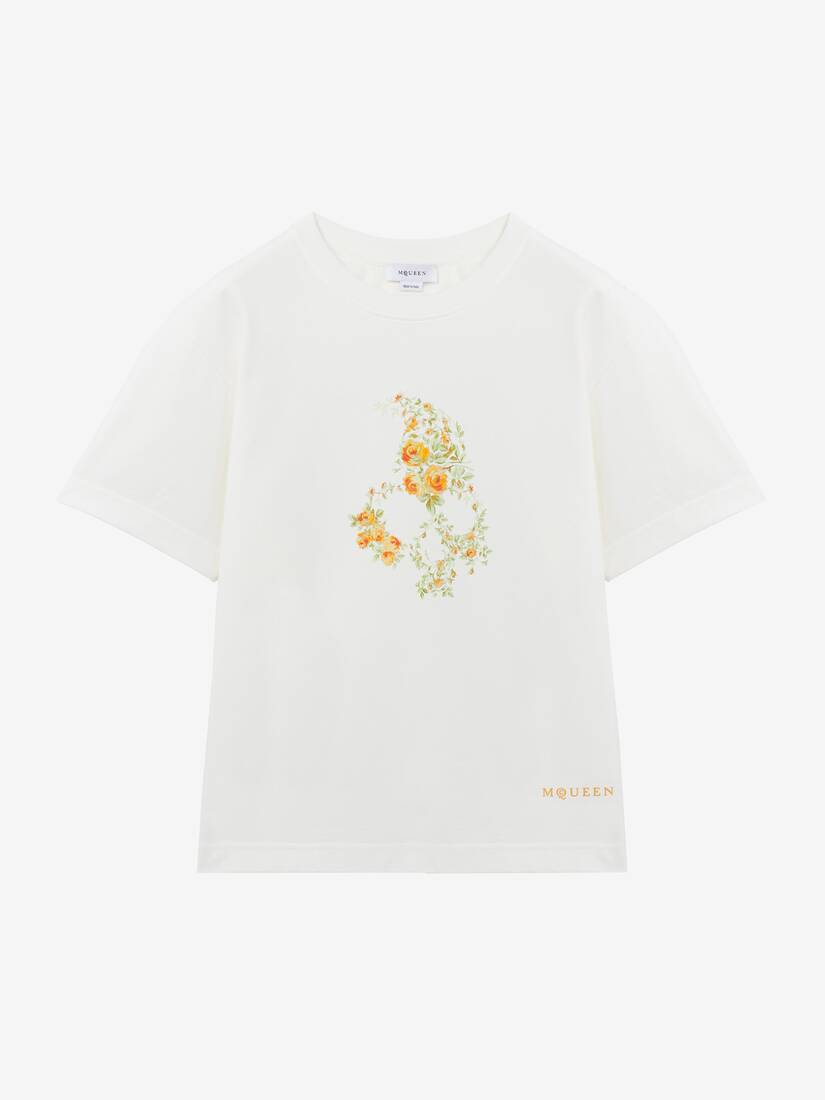 Alexander McQueen Floral Skull T恤