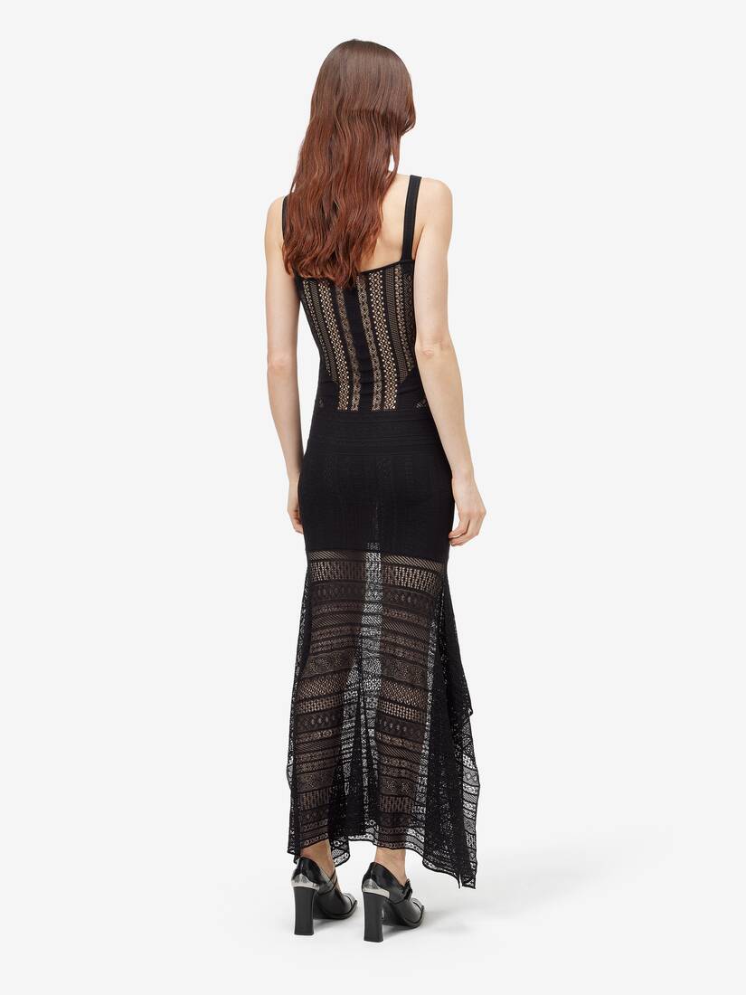 Alexander McQueen 粘胶纤维针织蕾丝连衣裙