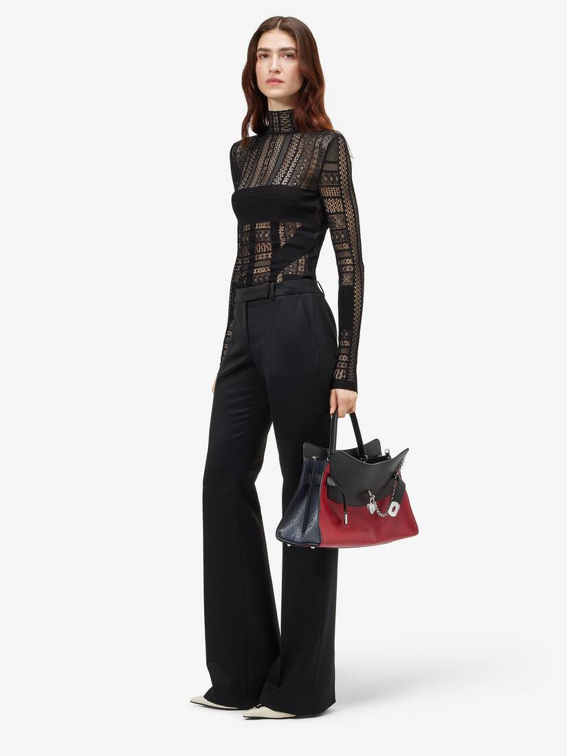 Alexander McQueen 粘胶纤维针织蕾丝上衣