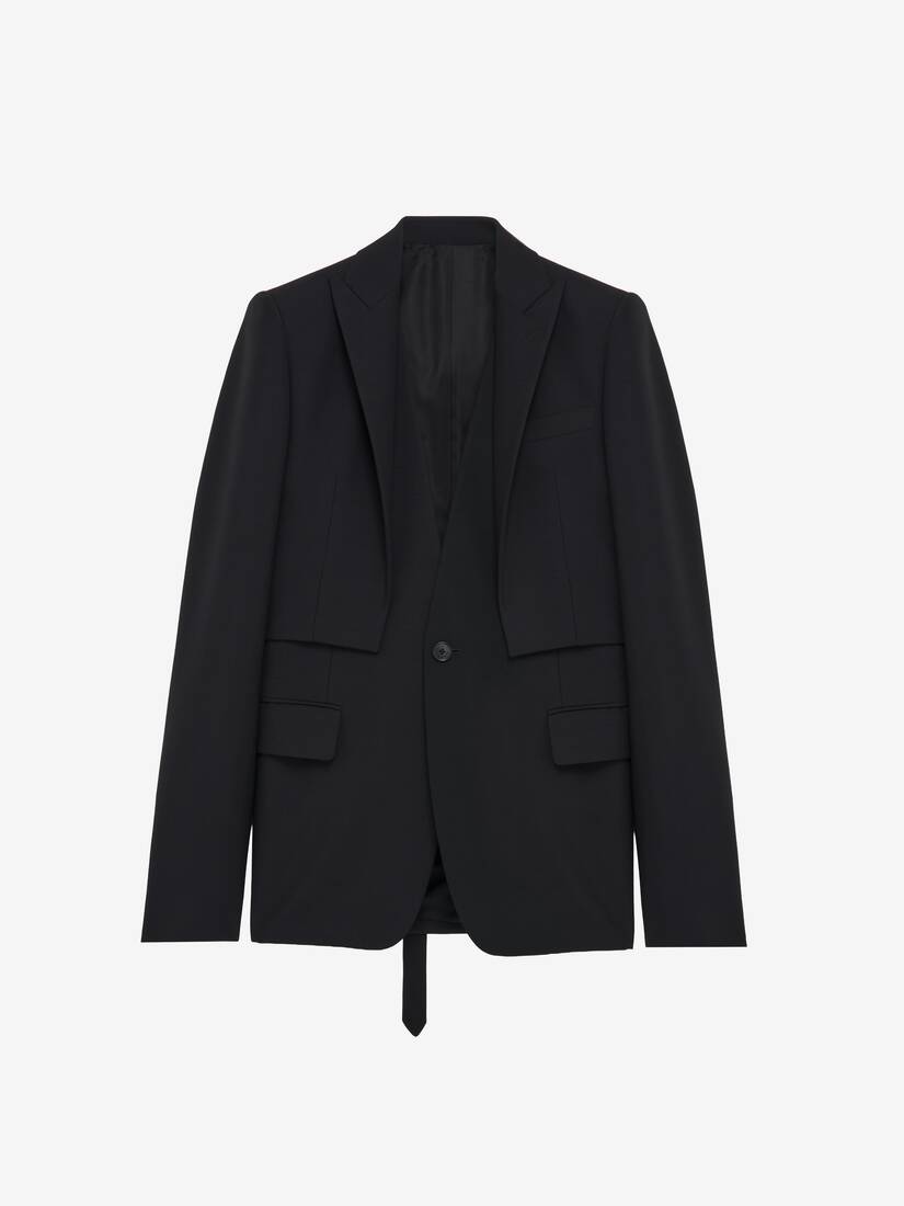 Alexander McQueen Trompe-l'œil单排扣夹克