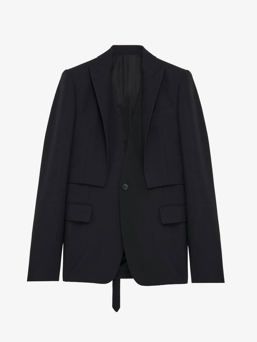 Alexander McQueen Trompe-l'œil单排扣夹克