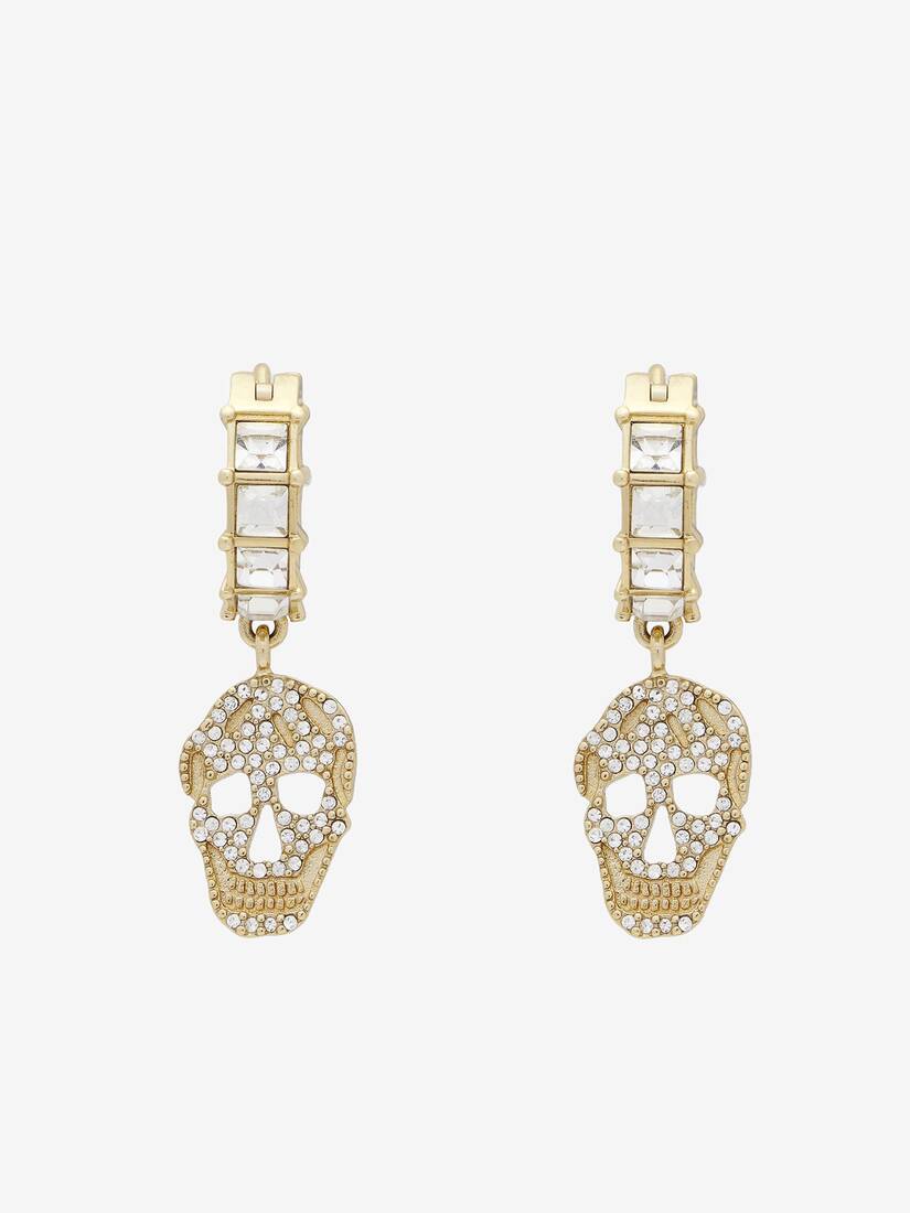 Alexander McQueen 密镶Skull圈形耳环