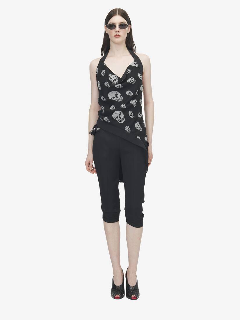 Alexander McQueen 骷髅印花不对称上衣
