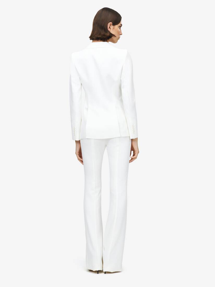 Alexander McQueen 高垫肩树叶绉绸夹克