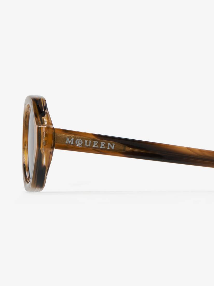 Alexander McQueen 几何椭圆框太阳眼镜