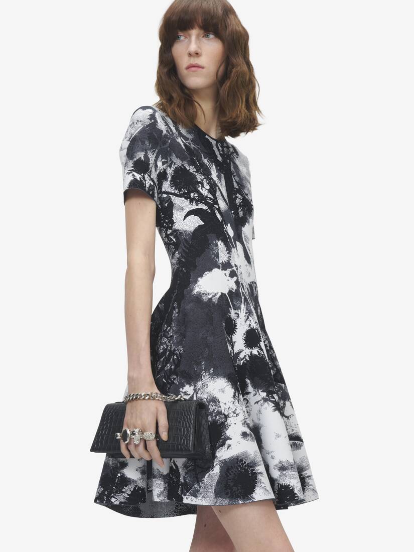 Alexander McQueen 花卉提花迷你连衣裙