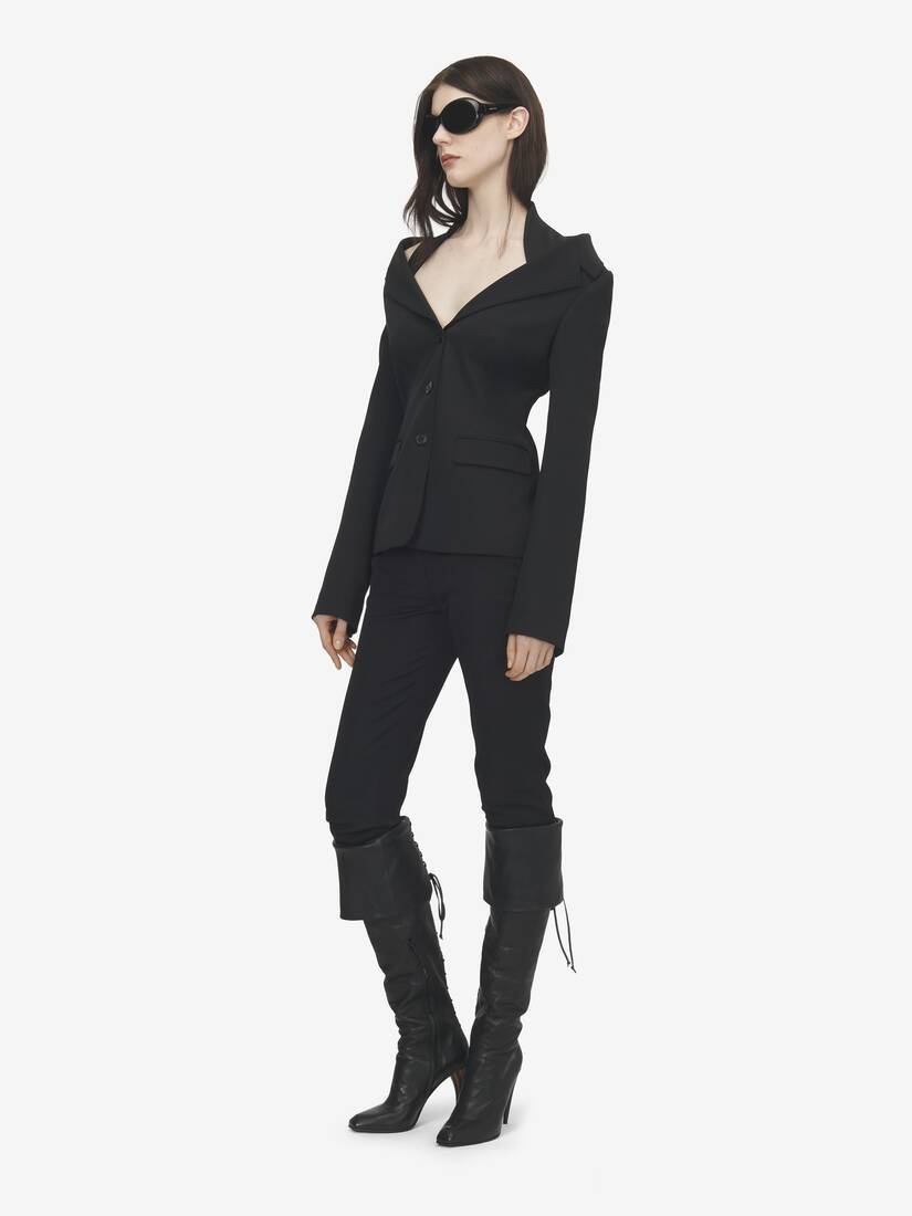 Alexander McQueen 露肩背带夹克