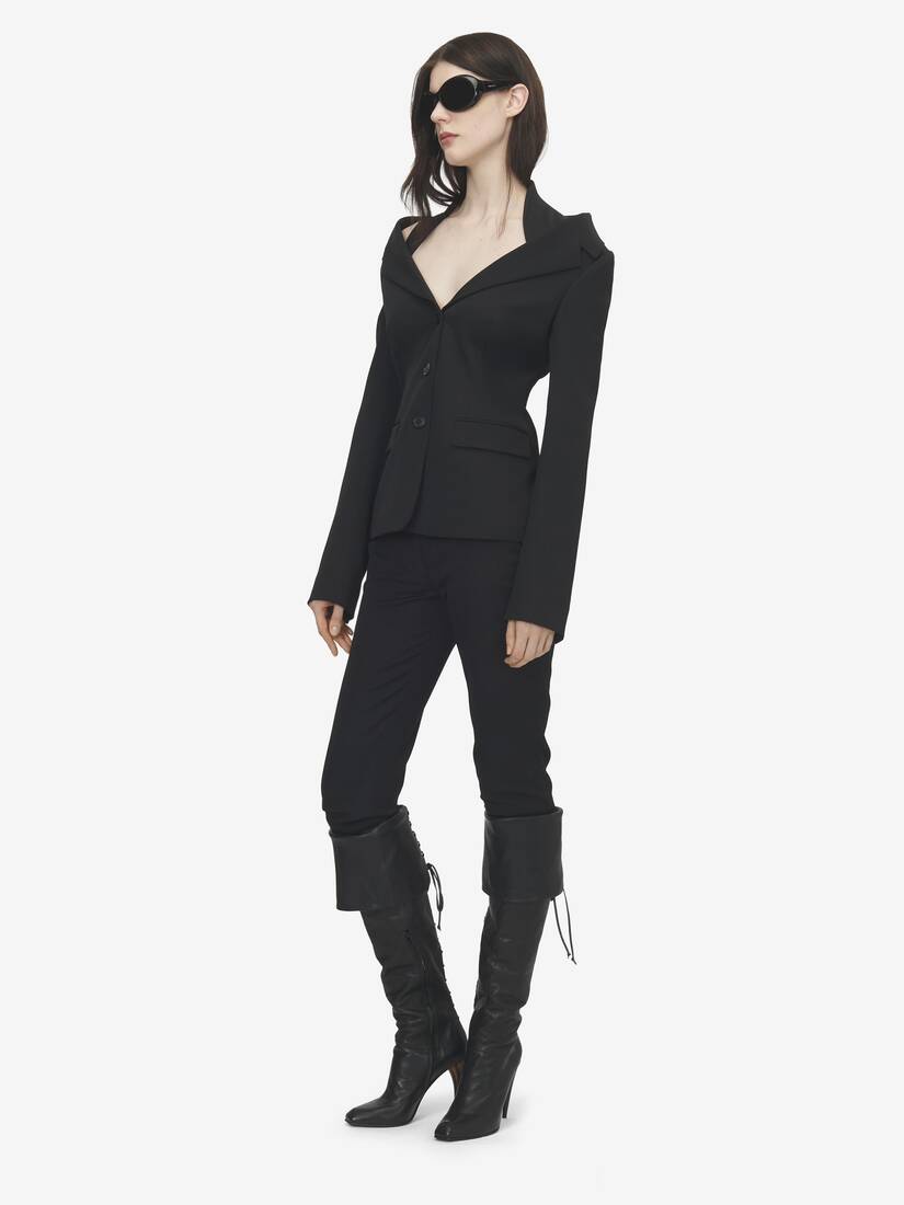 Alexander McQueen 露肩背带夹克