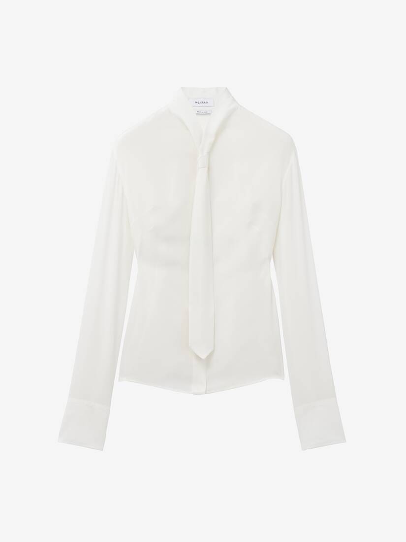 Alexander McQueen 系带桑蚕丝衬衫