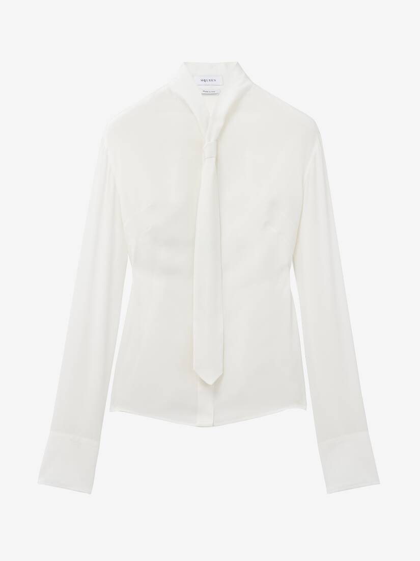Alexander McQueen 系带桑蚕丝衬衫