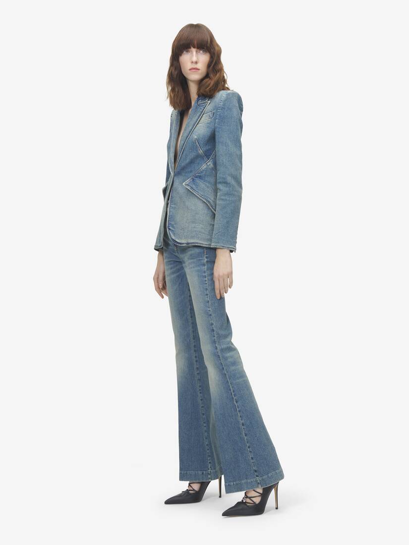 Alexander McQueen 弹力牛仔夹克