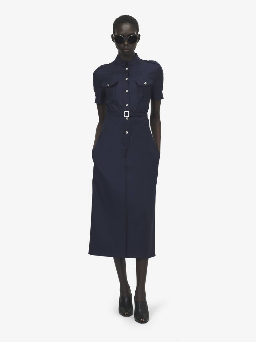 Alexander McQueen 制服风格中长连衣裙