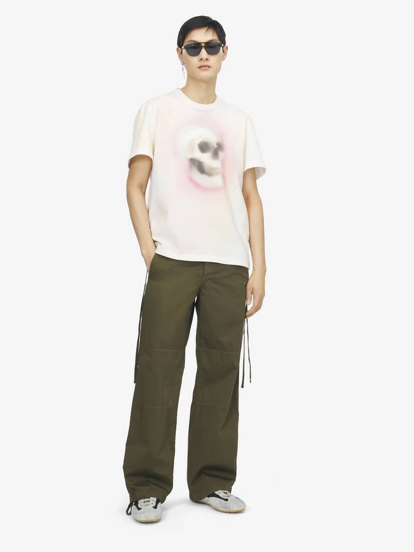 Alexander McQueen Airbrushed Skull T恤