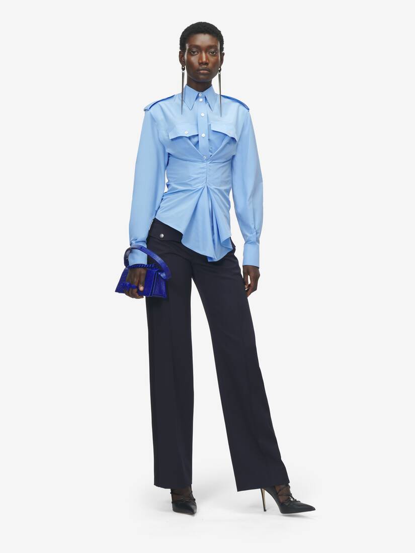 Alexander McQueen 缩褶长袖衬衫