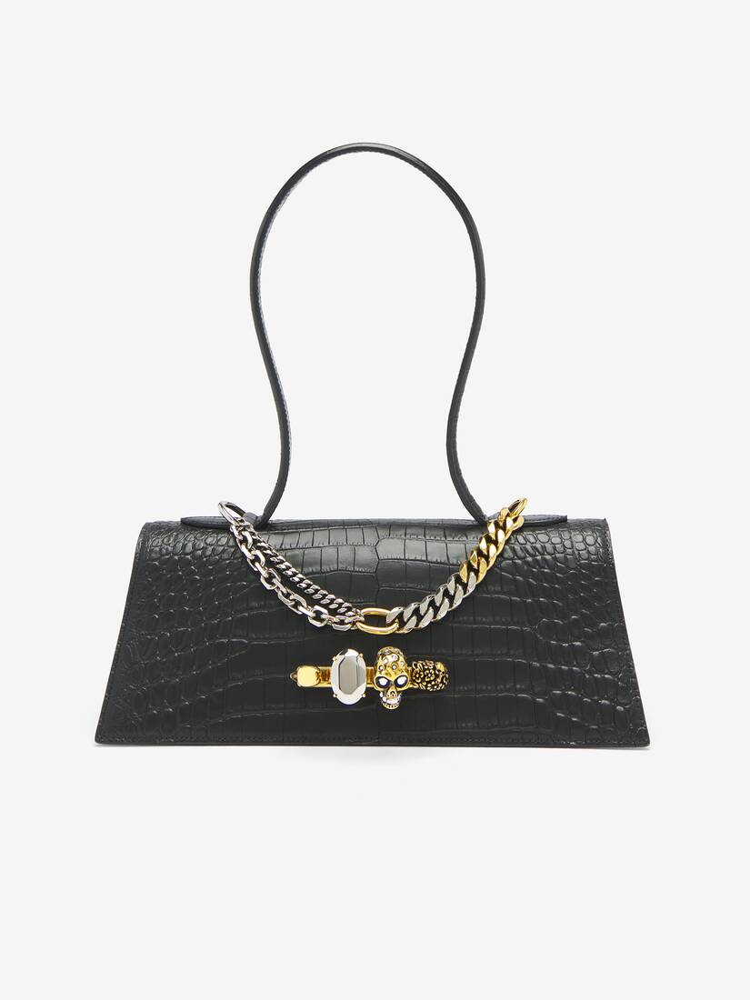 McQueen女士黑色Jewelled手袋