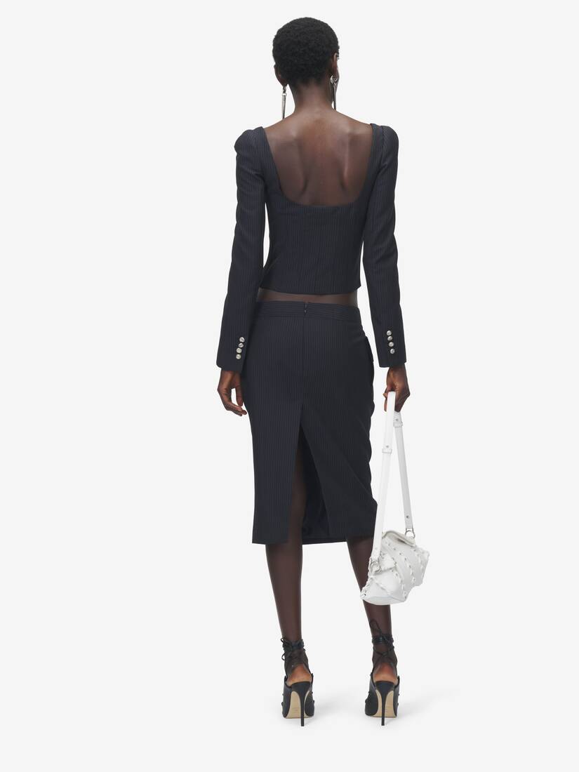 Alexander McQueen 细条纹铅笔裙