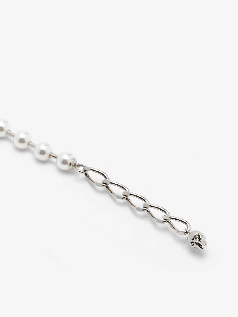 Alexander McQueen Skull & Pearl手链