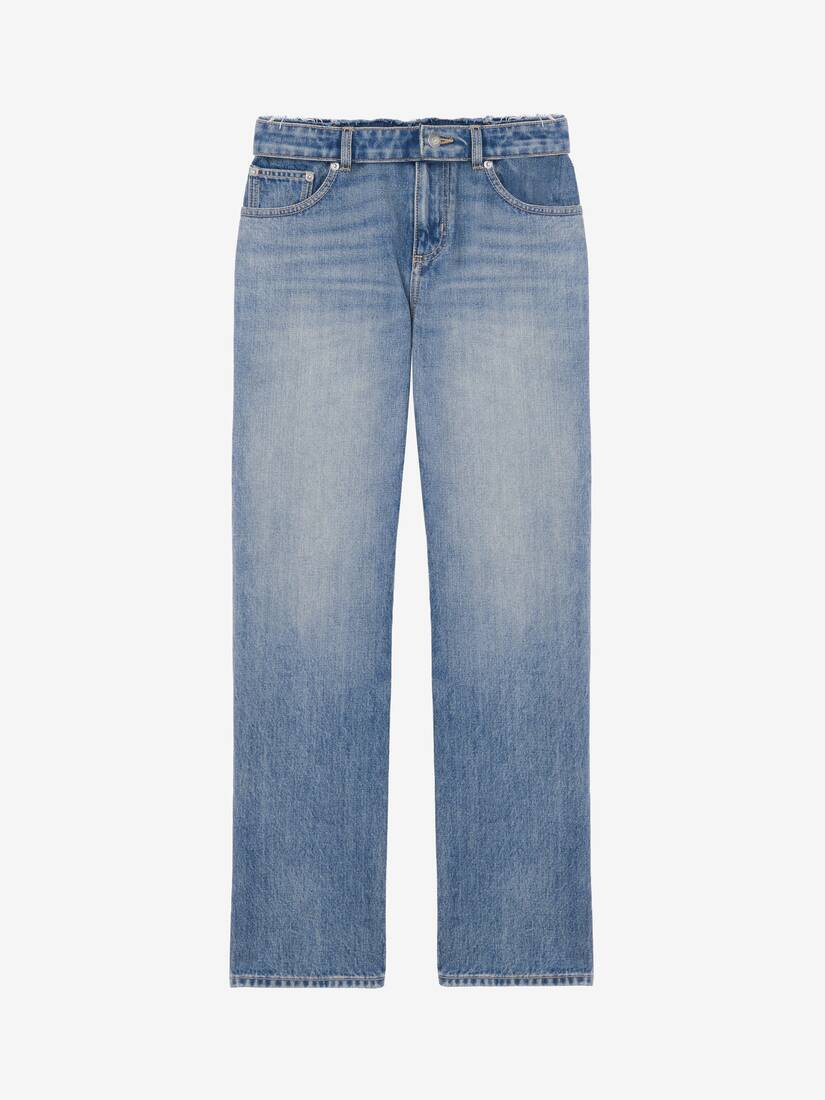 Alexander McQueen 解构腰线牛仔裤