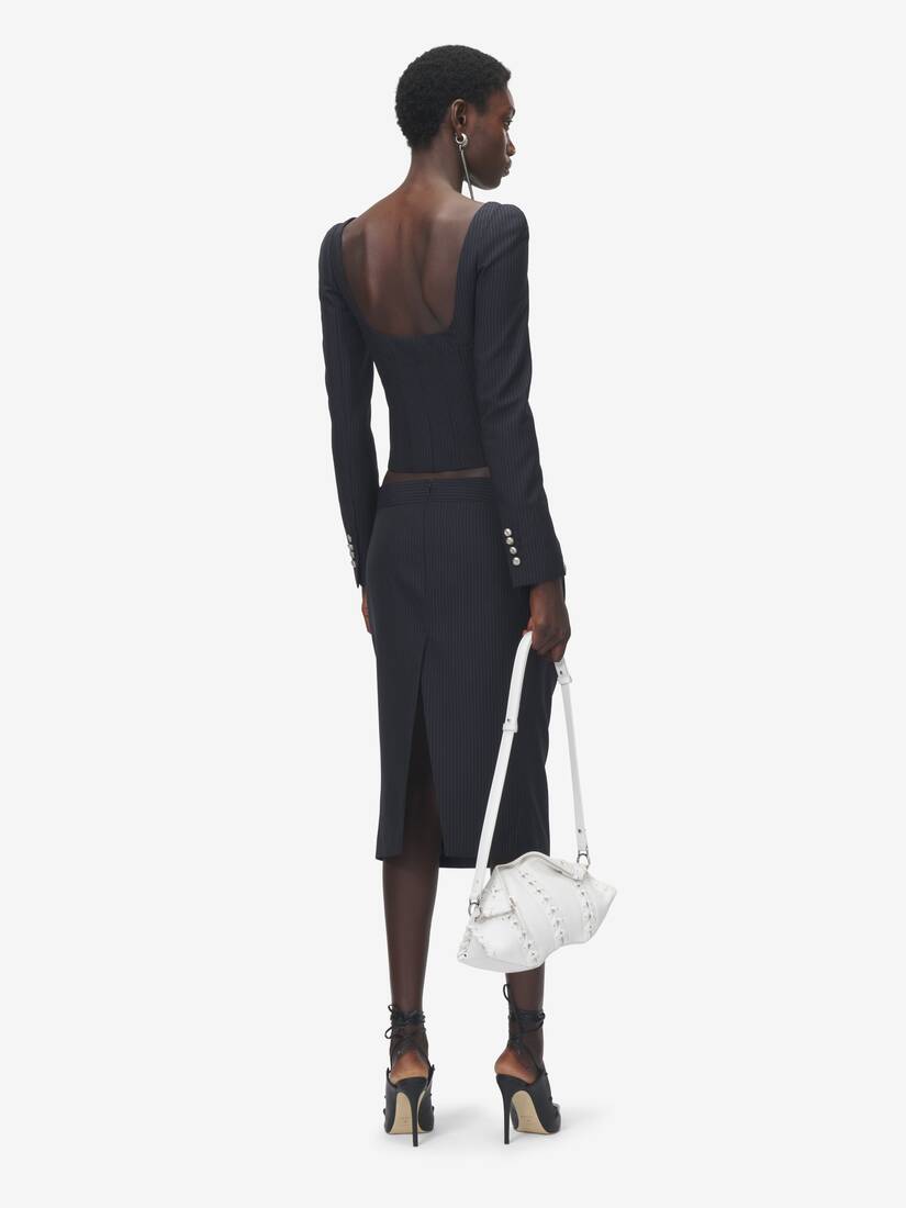 Alexander McQueen 细条纹修身夹克