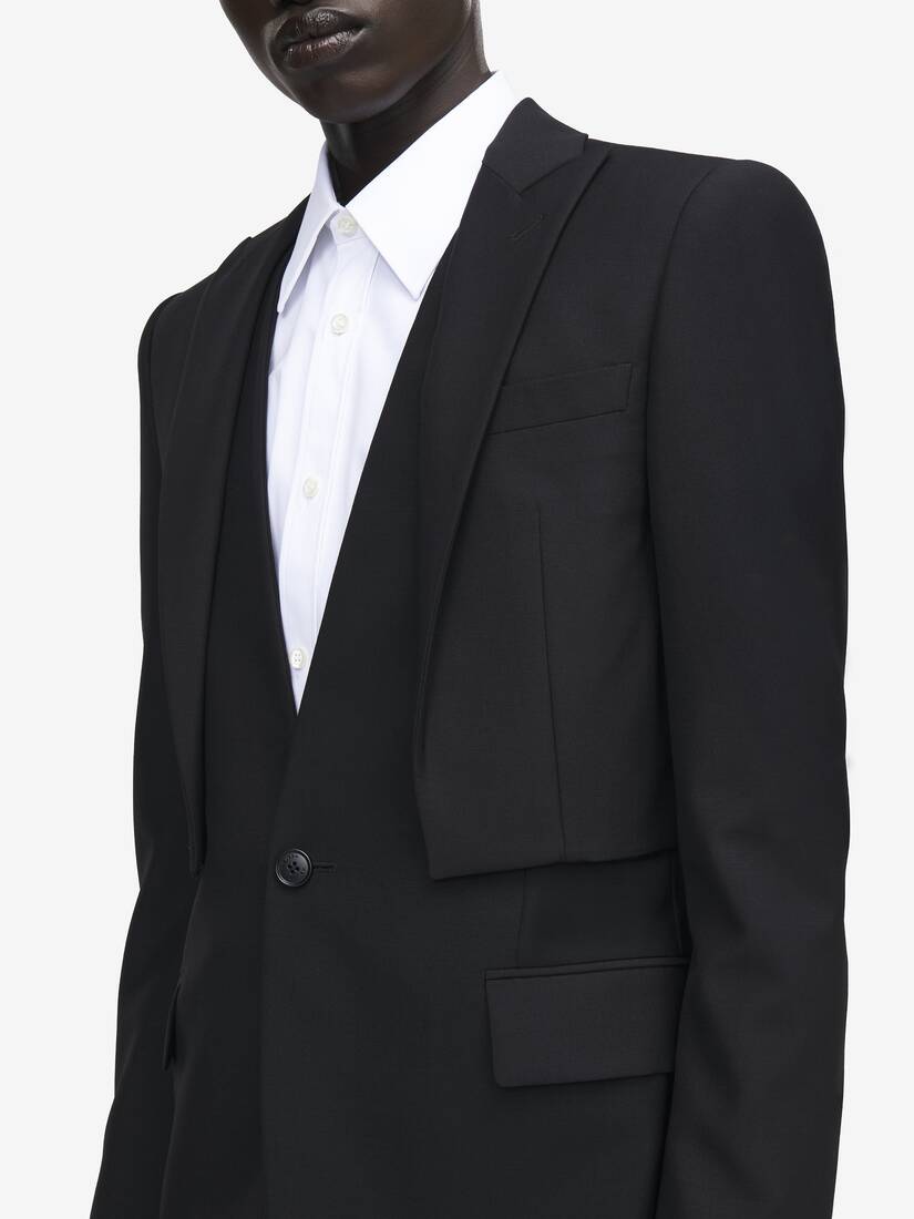 Alexander McQueen Trompe-l'œil单排扣夹克