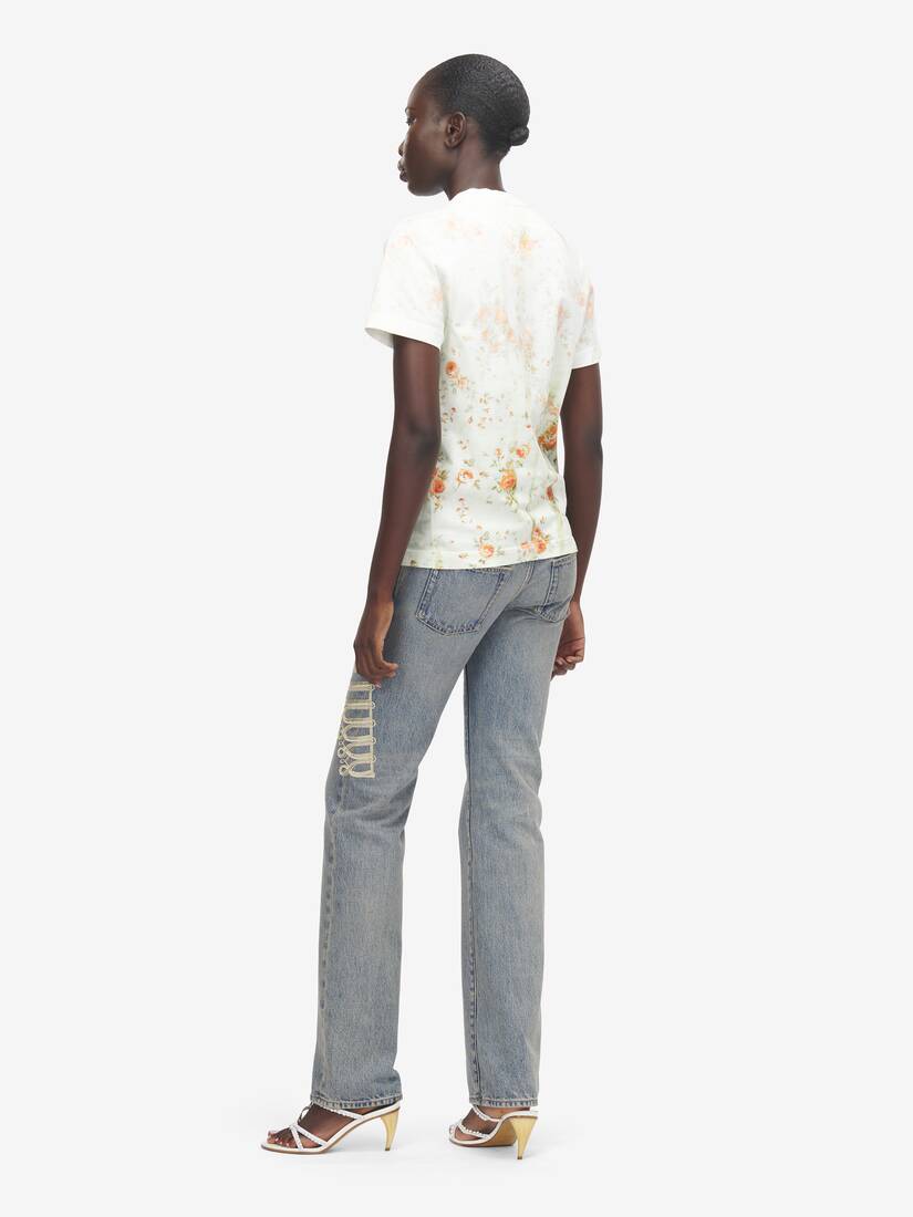 Alexander McQueen 花卉骷髅印花T恤