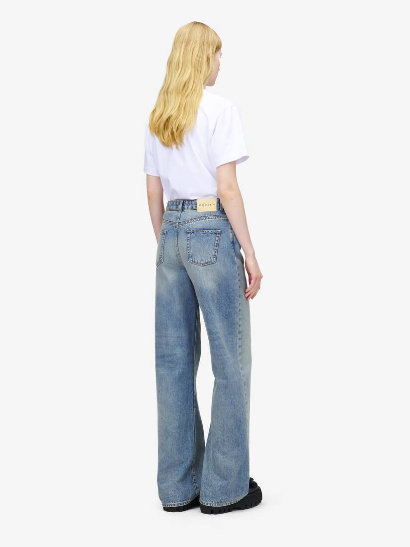 Alexander McQueen 阔腿牛仔裤