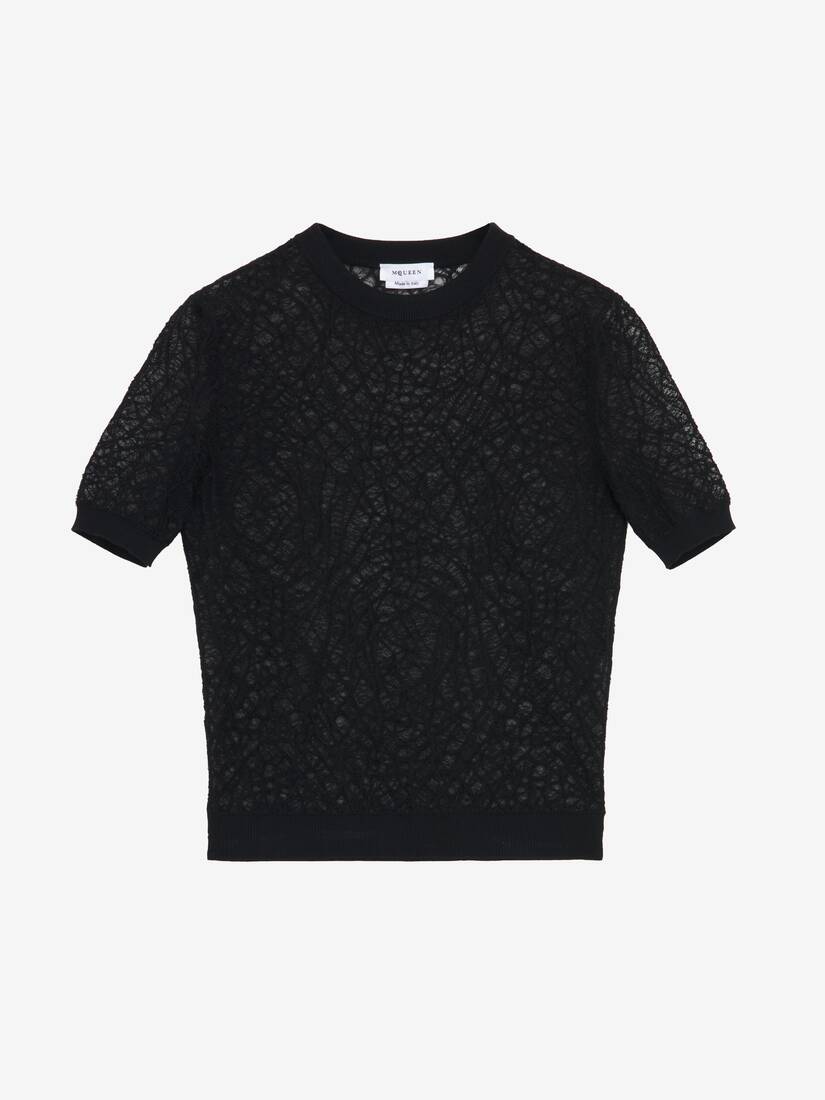 Alexander McQueen 蜘蛛蕾丝上衣