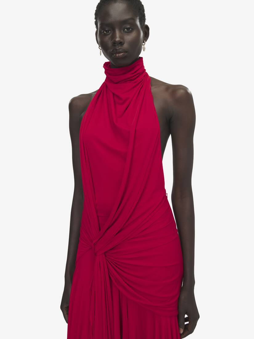 Alexander McQueen 不对称垂褶连衣裙