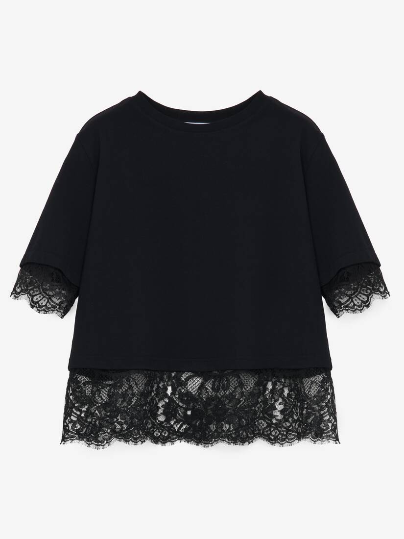 Alexander McQueen 蕾丝细节T恤