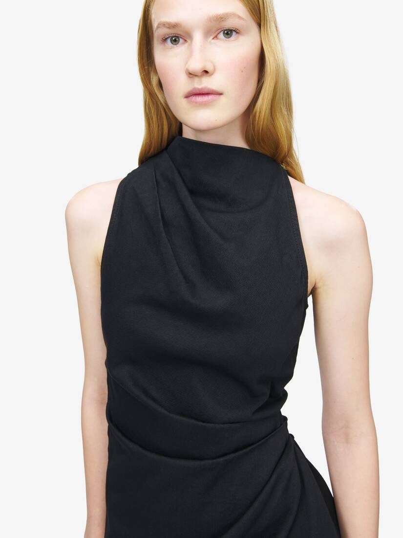 Alexander McQueen 牛仔布不对称迷你连衣裙