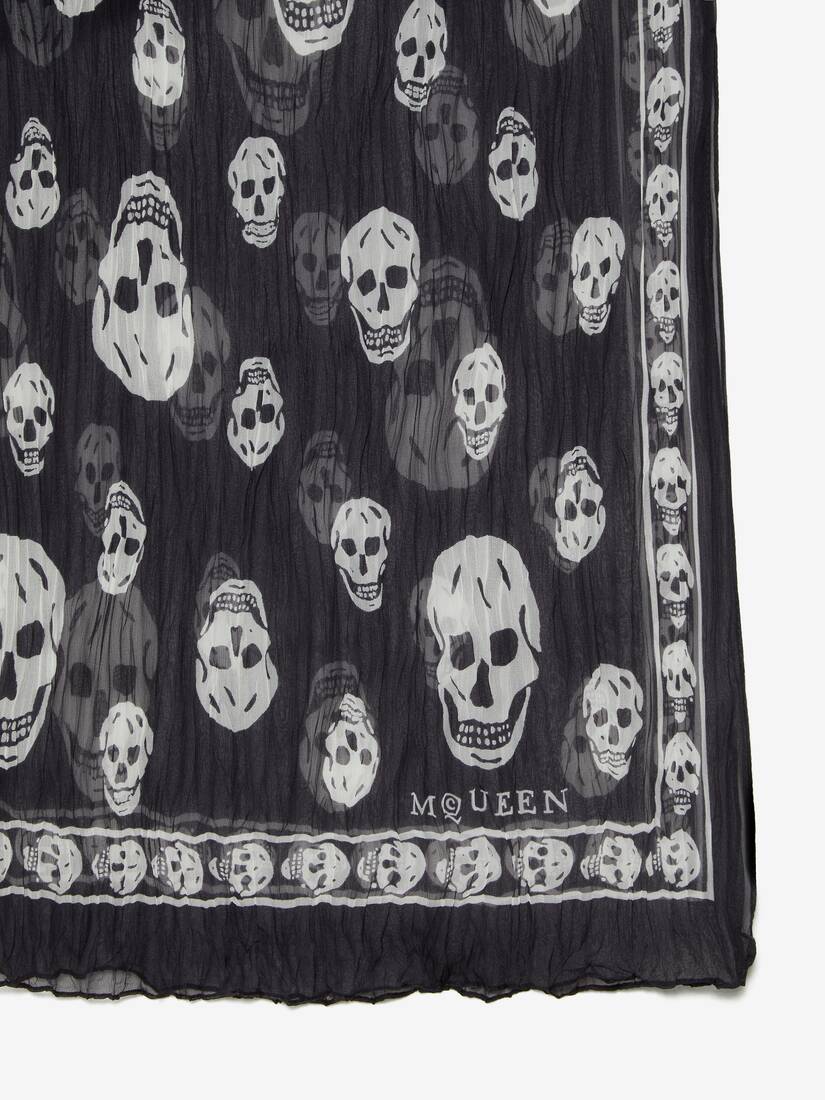 Alexander McQueen 褶裥Skull围巾