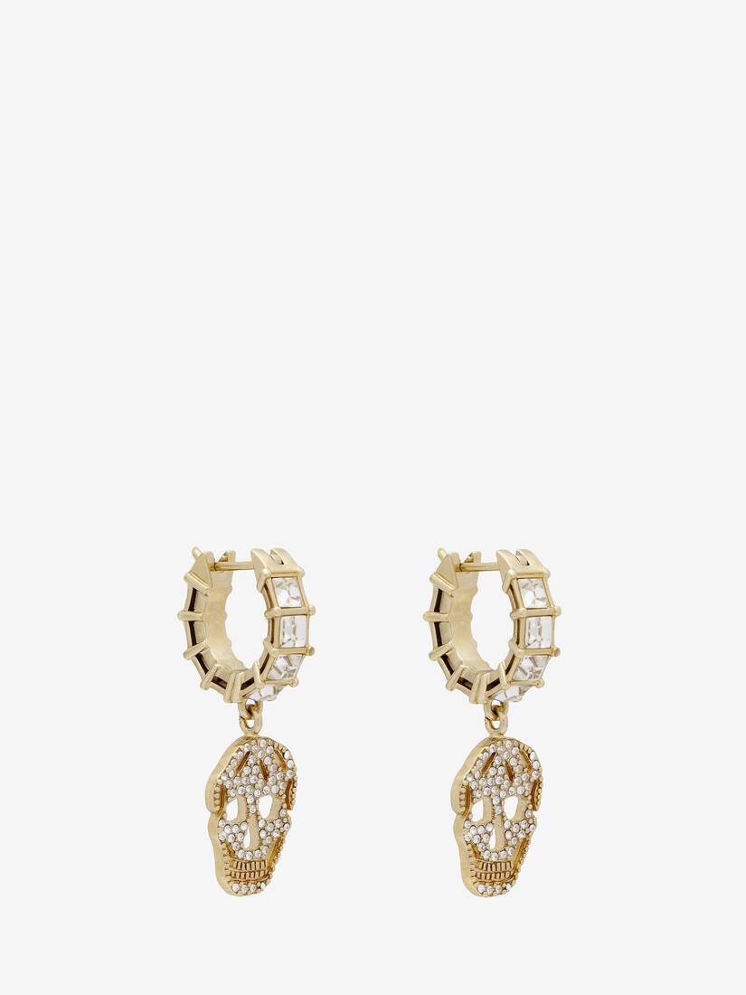 Alexander McQueen 密镶Skull圈形耳环